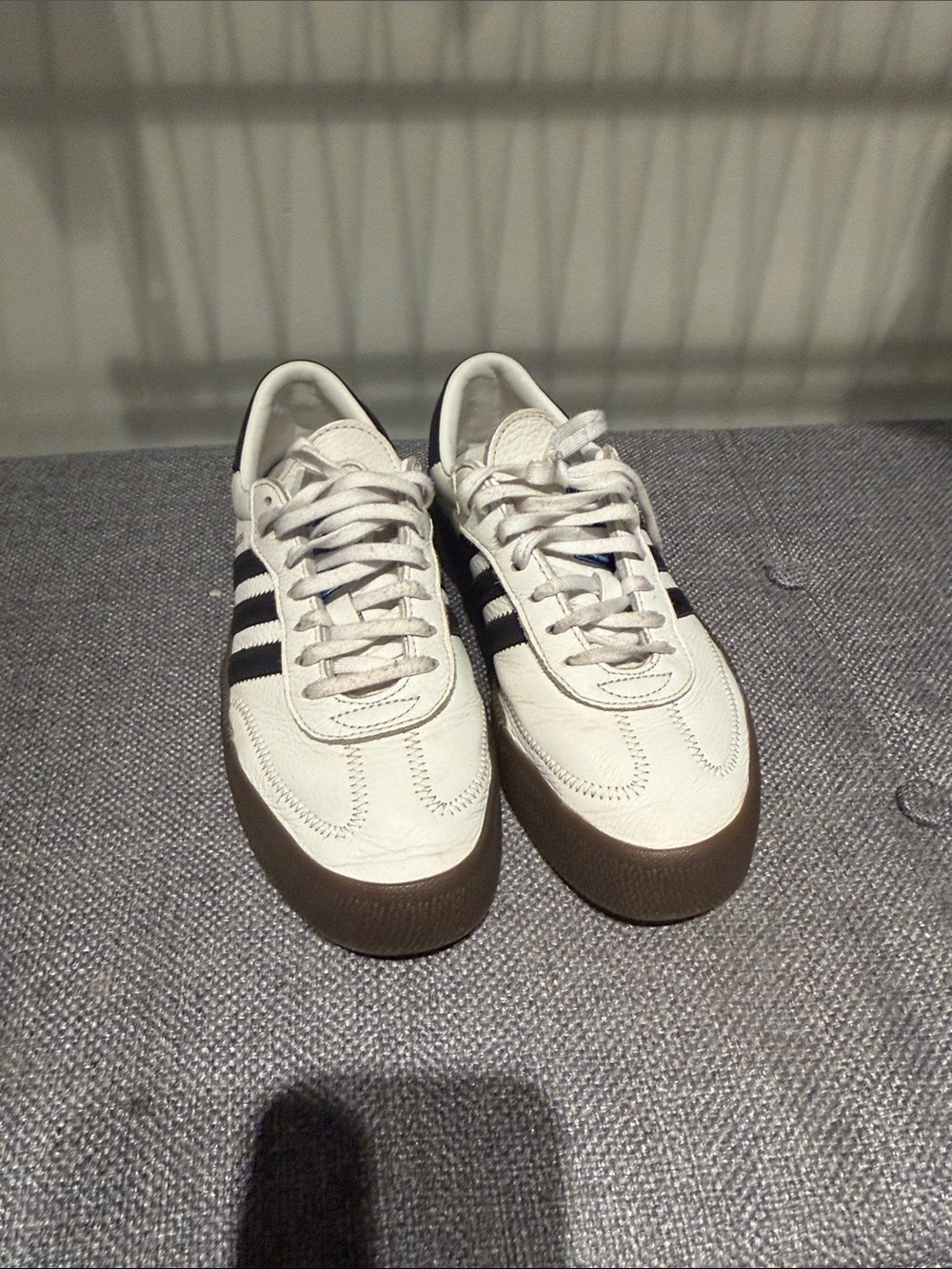 adidas Samba Platform Sneakers - White, Black, Brown - Picture 2 of 6